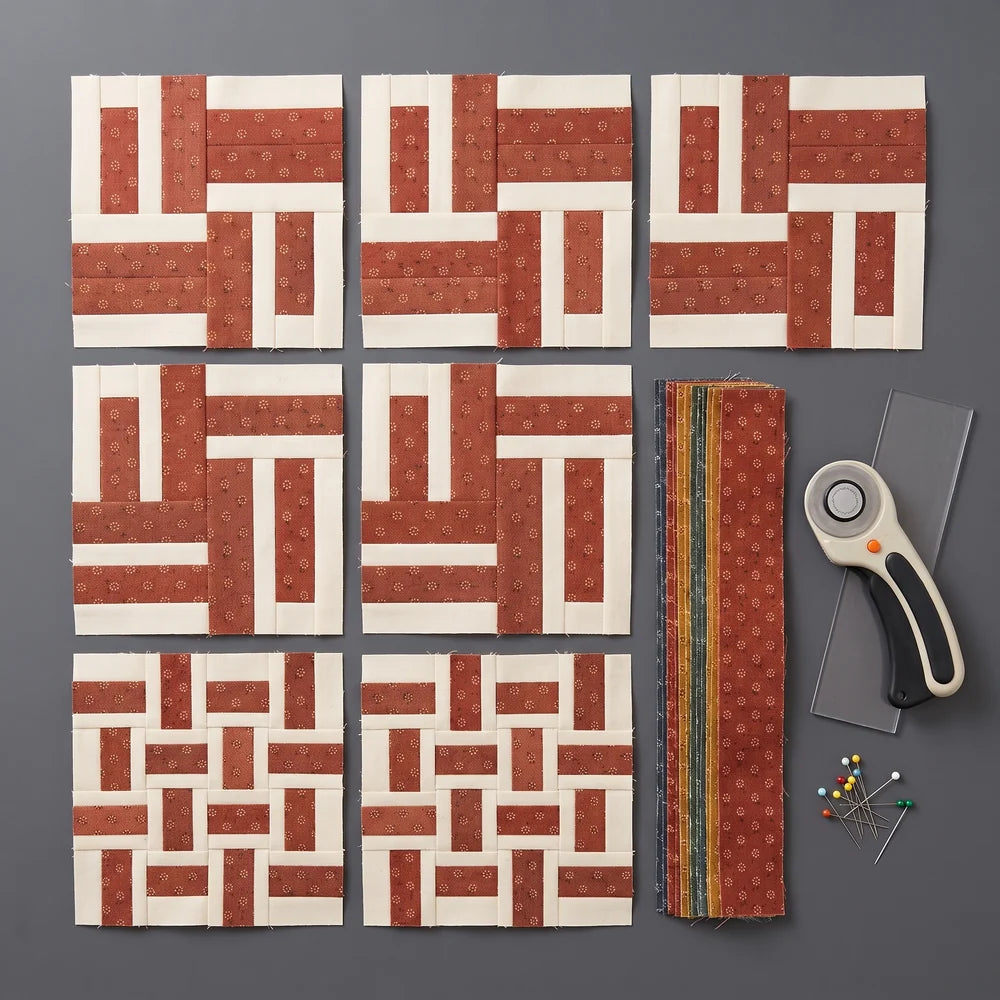 Brick Quilt Pattern PDF, Beginner Quilt, 66 x 78 in Throw Quilt