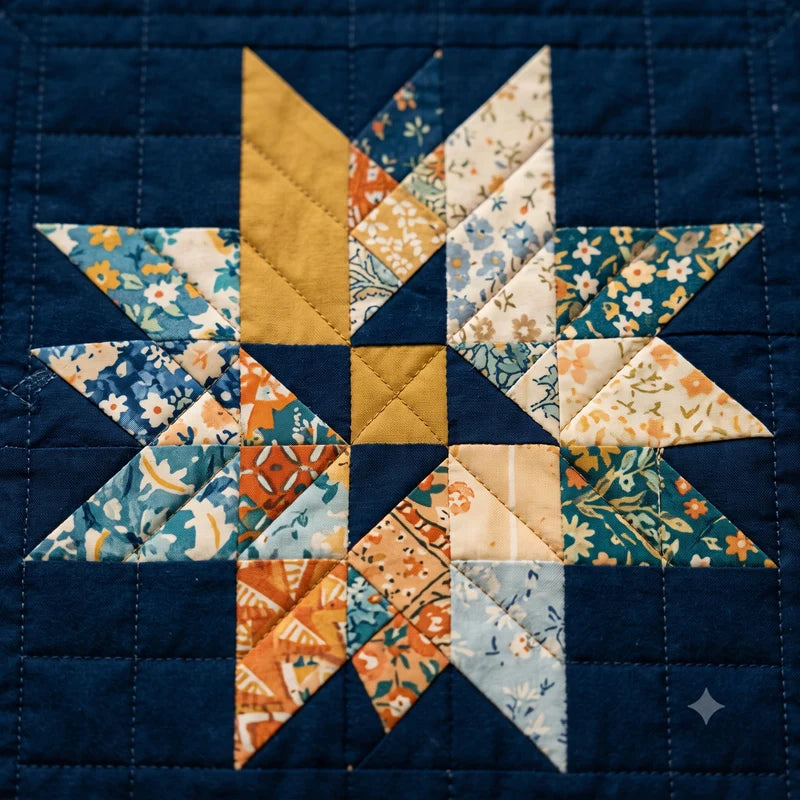 Celestial Stars Quilt Pattern PDF | Modern Star Quilt Pattern | Geometric Patchwork Quilt | Beginner Friendly | Instant Download